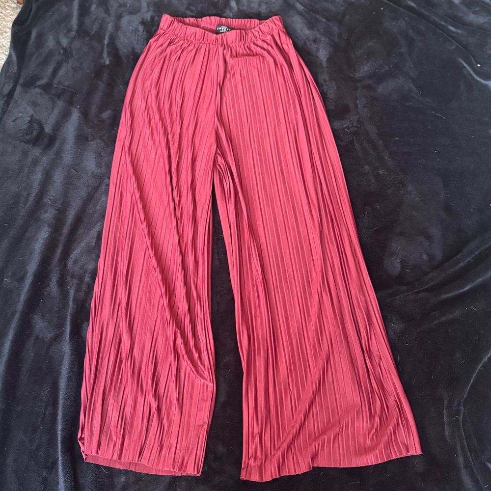 Women's Wide Leg Pants in Red